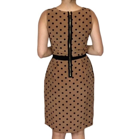 Anthropologie Yoana Baraschi Silk Polka Dot Belted Sleeveless Dress Size 6 - Picture 9 of 9